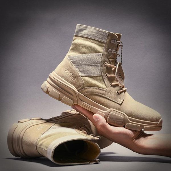 men breathable tactical army boots desert working safty shoes leather walking climbing boots, Black
men breathable tactical army boots desert working safty shoes leather walking climbing boots, Black