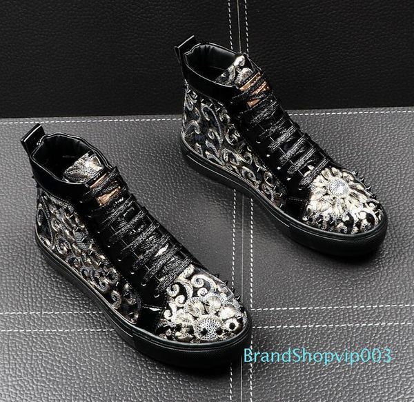 italy new mens designer nationality rivet paillette casual flats high shoes man punk rock leisure ccasins loafers shoes eur38-43 c14, Black
italy new mens designer nationality rivet paillette casual flats high shoes man punk rock leisure ccasins loafers shoes eur38-43 c14, Black