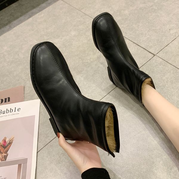 white ankle boots women shoes autumn luxury designer boots-women booties woman 2019 low heel zipper clogs platform short, Black
white ankle boots women shoes autumn luxury designer boots-women booties woman 2019 low heel zipper clogs platform short, Black