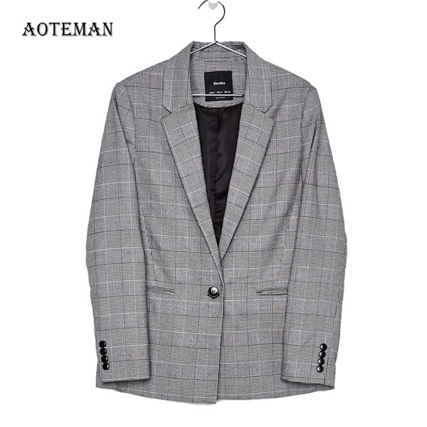 autumn winter blazer women 2019 casual elegant long sleeve blazer outwear female vintage loose gray single button plaid blazers, White;black
autumn winter blazer women 2019 casual elegant long sleeve blazer outwear female vintage loose gray single button plaid blazers, White;black