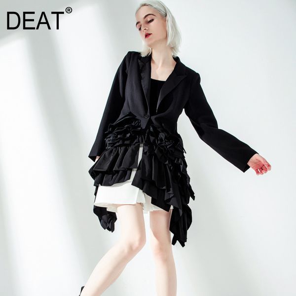women's trench coats deat 2021 spring turn-down collar full sleeves ruffles patchwork single breasted covered hips high waist jacket wk, Tan;black
women's trench coats deat 2021 spring turn-down collar full sleeves ruffles patchwork single breasted covered hips high waist jacket wk, Tan;black