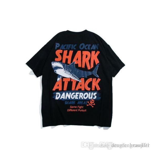 19ss original brand new t shirt mens hip hop bottoming street letter shark printing womens loose cotton short-sleeve t-shirt, White;black
19ss original brand new t shirt mens hip hop bottoming street letter shark printing womens loose cotton short-sleeve t-shirt, White;black