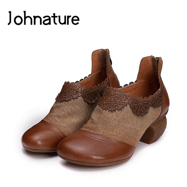 johnature 2019 autumn genuine leather strange style round toe casual high (5cm-8cm) retro women shoes pumps, Black;white
johnature 2019 autumn genuine leather strange style round toe casual high (5cm-8cm) retro women shoes pumps, Black;white