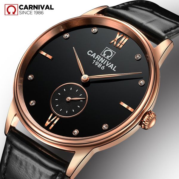 original ultrathin brand carnival watches mens leather quartz fashion wristwatch clock relogio masculino sapphire black dial, Slivery;brown
original ultrathin brand carnival watches mens leather quartz fashion wristwatch clock relogio masculino sapphire black dial, Slivery;brown