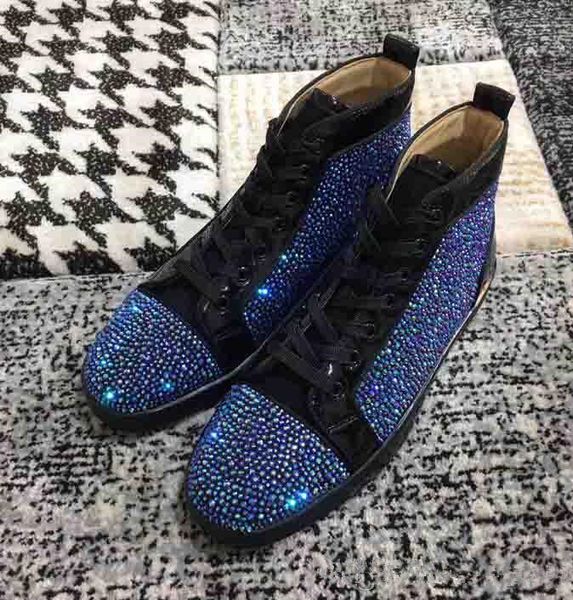 high cut red sole designer women sneakers shoes rhinstone red bottom women,men casual walking leisure flats traienrs top, Black
high cut red sole designer women sneakers shoes rhinstone red bottom women,men casual walking leisure flats traienrs top, Black