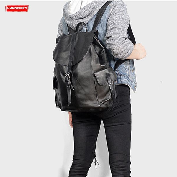 vegetable tanned cowhide women backpacks genuine leather shoulder bag college wind soft black leather bag women's backpack
vegetable tanned cowhide women backpacks genuine leather shoulder bag college wind soft black leather bag women's backpack