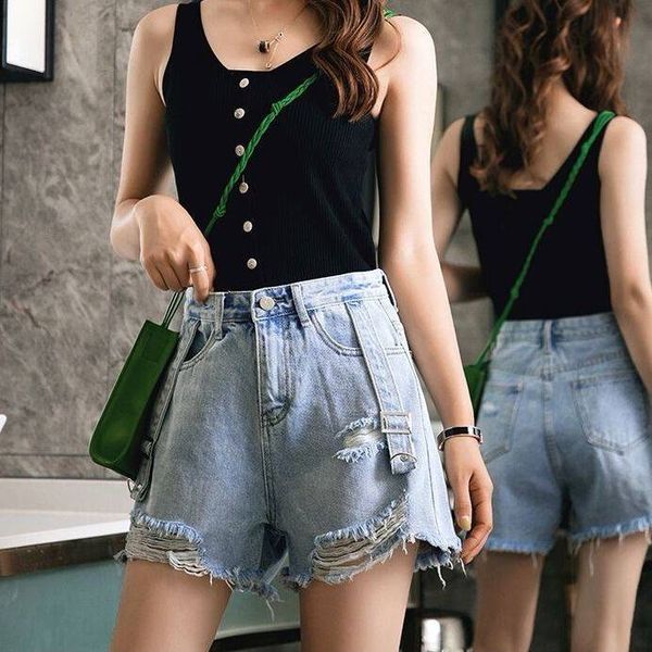 2020 new arrival female preppy style chic casual pocket mini denim shorts women high waist ripped hole jeans shorts t97, Blue
2020 new arrival female preppy style chic casual pocket mini denim shorts women high waist ripped hole jeans shorts t97, Blue