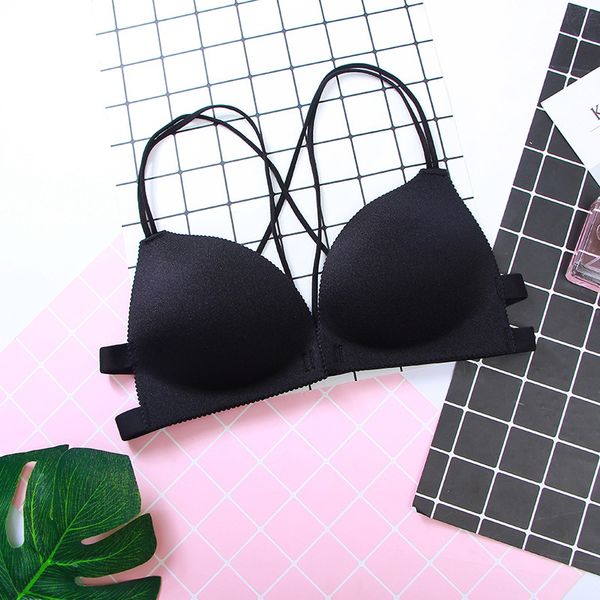 fashion girl 2019 front buckle without steel ring small chest bra womens new designed chest pad wireless underwear, Red;black
fashion girl 2019 front buckle without steel ring small chest bra womens new designed chest pad wireless underwear, Red;black
