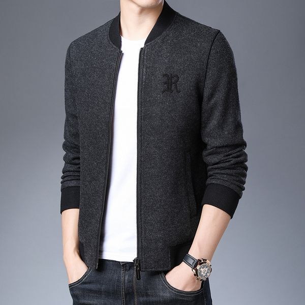 jacket men's autumn and winter new style baseball uniform stand collar young and middle-aged men jacket winter wool woolen jacke, Black;brown
jacket men's autumn and winter new style baseball uniform stand collar young and middle-aged men jacket winter wool woolen jacke, Black;brown