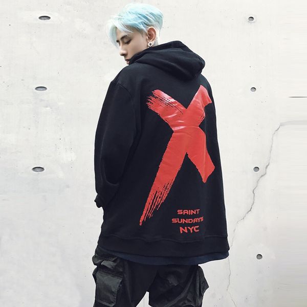 men autumn loose x print hoodies sweatshirts men hip hop streetwear oversize hooded us size xs-xl, Black
men autumn loose x print hoodies sweatshirts men hip hop streetwear oversize hooded us size xs-xl, Black