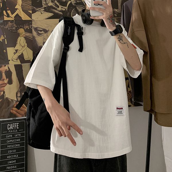 2020 summer new men's cotton shirts ins fashion teens youth loose shirts bf harajuku style half sleeves clothing, White;black
2020 summer new men's cotton shirts ins fashion teens youth loose shirts bf harajuku style half sleeves clothing, White;black