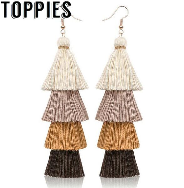 2019 new women bohemian tassels long earrings fashion jewelry pendientes mujer orecchini donna, Golden
2019 new women bohemian tassels long earrings fashion jewelry pendientes mujer orecchini donna, Golden