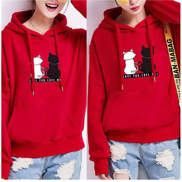 women autumn winter cat print hoodies pink sweatshirt winter girl baggy jumper pullover tracksuit hoody sudadera mujer, Black
women autumn winter cat print hoodies pink sweatshirt winter girl baggy jumper pullover tracksuit hoody sudadera mujer, Black