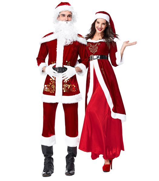 christmas costumes santa claus for adults red velvet christmas clothes santa claus costume luxury suit xmas cosplay costume, Black;red
christmas costumes santa claus for adults red velvet christmas clothes santa claus costume luxury suit xmas cosplay costume, Black;red