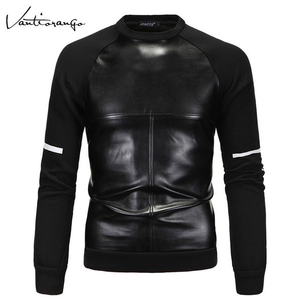 2017 spring man hoodies vantiorango o-neck patchwork slim casual cross printing long sleeve leather sheath hoodie jyy0016, Black
2017 spring man hoodies vantiorango o-neck patchwork slim casual cross printing long sleeve leather sheath hoodie jyy0016, Black
