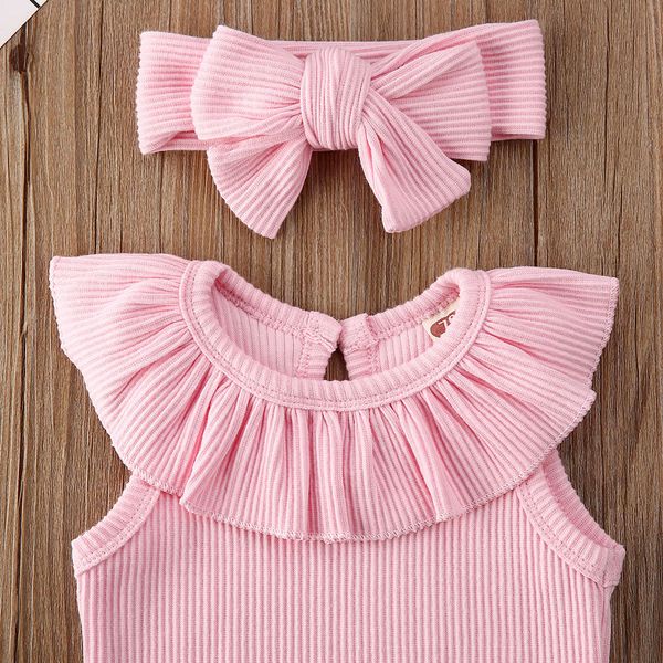 2pcs newborn infant baby girl bodysuits headband clothes ruffle solid romper jumpsuit outfit, White
2pcs newborn infant baby girl bodysuits headband clothes ruffle solid romper jumpsuit outfit, White