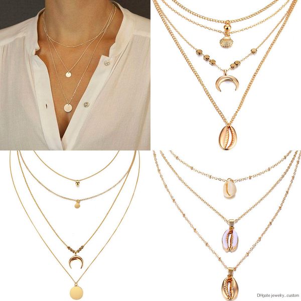 Fashion Multilayer Necklace And Ladies Pendant Girl Gold Silver And Necklace Long Necklace 2019 Boho Ocean Jewelry
Fashion Multilayer Necklace And Ladies Pendant Girl Gold Silver And Necklace Long Necklace 2019 Boho Ocean Jewelry