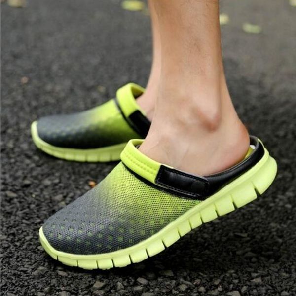 summer slippers men women slip on flats shoes breathable gradient mesh slippers large size couple casual sandals shoes 36-44, Black
summer slippers men women slip on flats shoes breathable gradient mesh slippers large size couple casual sandals shoes 36-44, Black