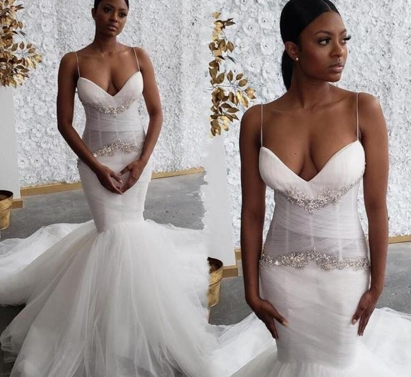 mermaid wedding dresses black girls african spaghetti straps bodice bridal gowns crystals beaded court train vestidos de novia 2021, White
mermaid wedding dresses black girls african spaghetti straps bodice bridal gowns crystals beaded court train vestidos de novia 2021, White