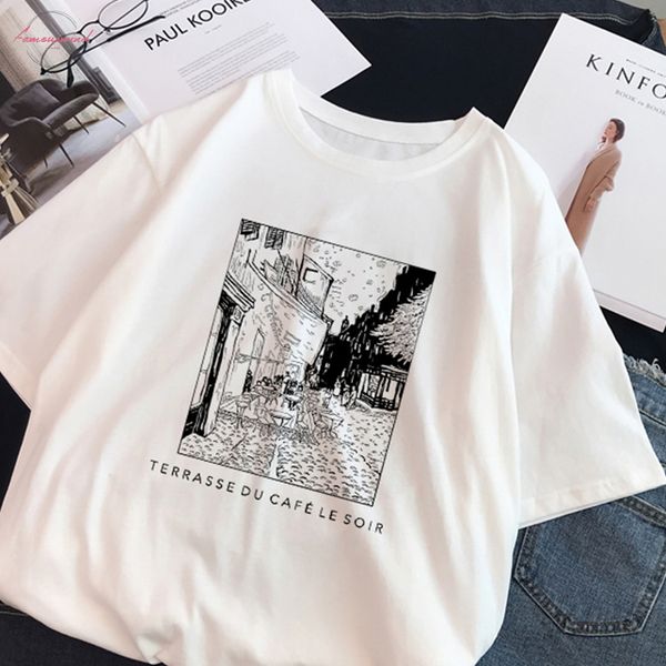 harajuku fun black and white drawing van gogh printing short sleeved t shirt print chic large size loose o neck casual female
harajuku fun black and white drawing van gogh printing short sleeved t shirt print chic large size loose o neck casual female