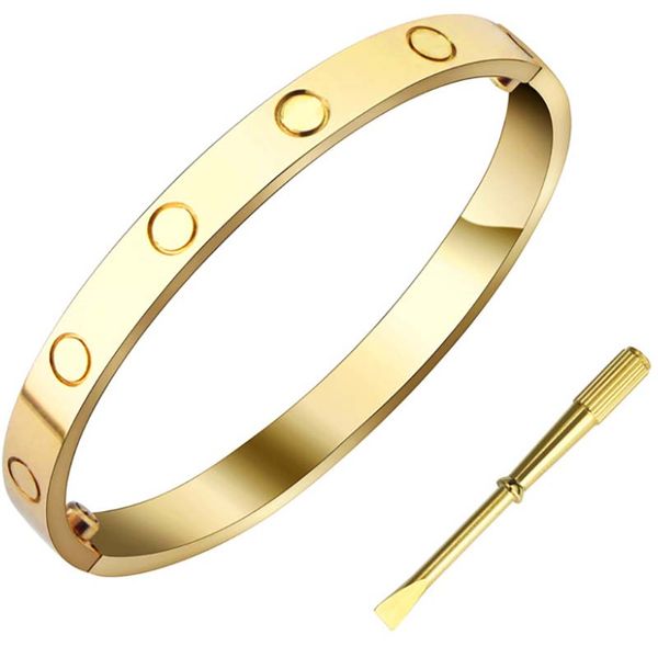 2020 classics fashion designer jewelry rose gold 316l stainless steel screw bangle bracelet with screwdriver and men and women love, Golden;silver
2020 classics fashion designer jewelry rose gold 316l stainless steel screw bangle bracelet with screwdriver and men and women love, Golden;silver