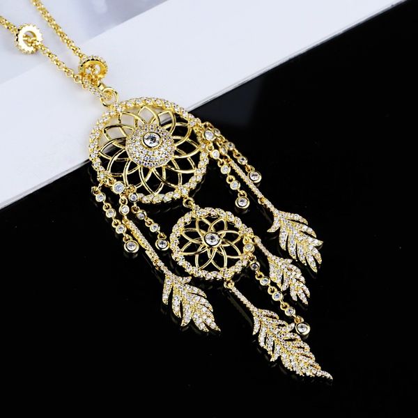 dl. 925 sterling silver ornament european-style dreamcatcher necklace fashion atmosphere golden feather hollow necklace
dl. 925 sterling silver ornament european-style dreamcatcher necklace fashion atmosphere golden feather hollow necklace