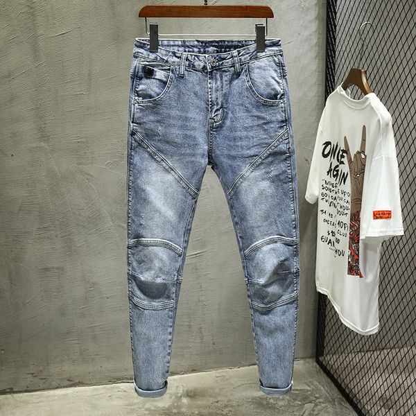 men's jeans 2021 stitching stretch autumn blue wrinkling slim tide denim pants fashion embroidered motorcycle biker
men's jeans 2021 stitching stretch autumn blue wrinkling slim tide denim pants fashion embroidered motorcycle biker