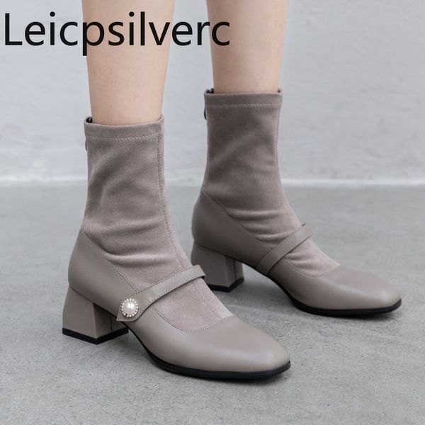 women's boots autumn and winter the new square head zipper crystal thick heel mid heel middle tube women's shoes plus size 8-6, Black
women's boots autumn and winter the new square head zipper crystal thick heel mid heel middle tube women's shoes plus size 8-6, Black