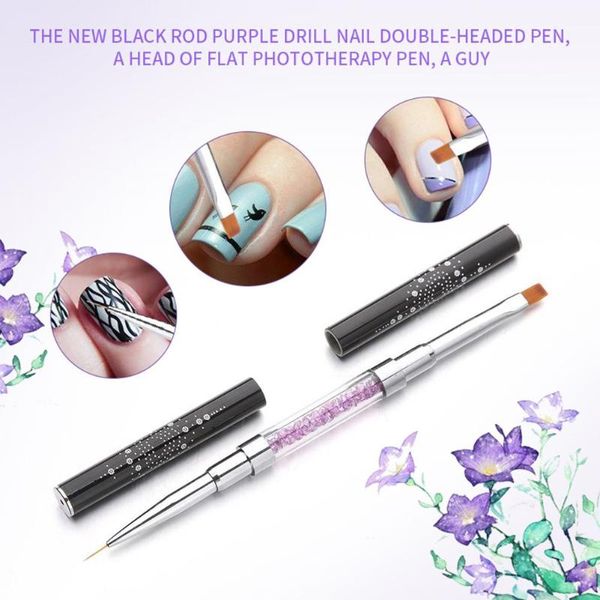 practical professional nail pen double head nail art gel polish brush flat head uv pen drawing painting liner art tools, Yellow 
practical professional nail pen double head nail art gel polish brush flat head uv pen drawing painting liner art tools, Yellow