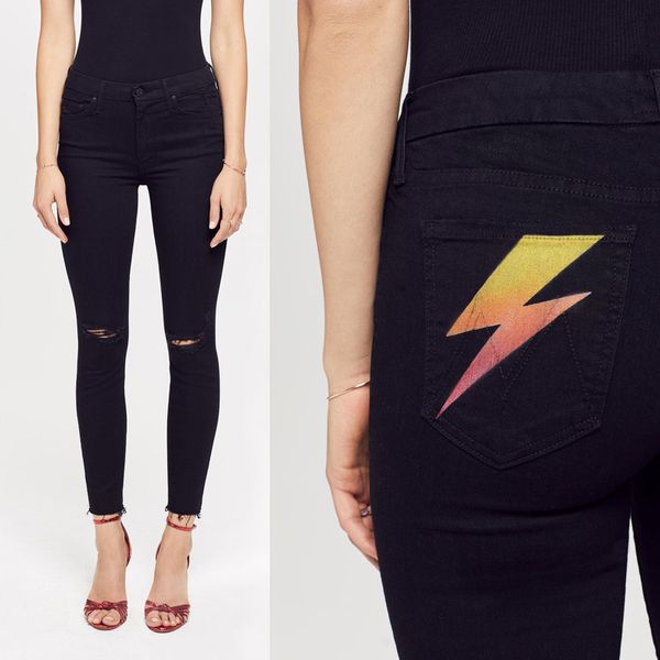 women pants black button zipper hole rainbow women elastic jeans pencil pants, Blue
women pants black button zipper hole rainbow women elastic jeans pencil pants, Blue