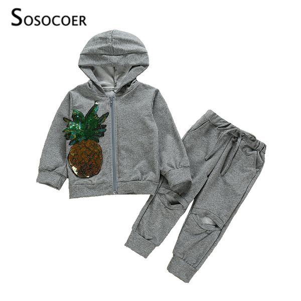 sosocoer girl clothes set fashion sequin pineapple hooded coat +pants 2pcs children outfits autumn solid color kids clothing, White
sosocoer girl clothes set fashion sequin pineapple hooded coat +pants 2pcs children outfits autumn solid color kids clothing, White