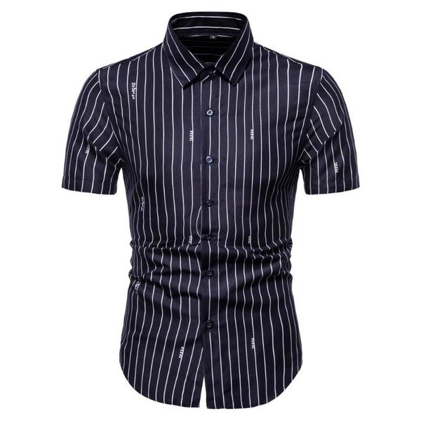 men's striped shirt short sleeve black white summer clothes thin casual shirts for men slim fit blouse male camisa masculina, White;black
men's striped shirt short sleeve black white summer clothes thin casual shirts for men slim fit blouse male camisa masculina, White;black