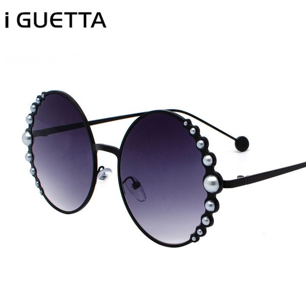 iguetta round brand designer sunglasses women 2019 pearl decoration metal glasses frame lentes de sol uv400 gh-084, White;black
iguetta round brand designer sunglasses women 2019 pearl decoration metal glasses frame lentes de sol uv400 gh-084, White;black
