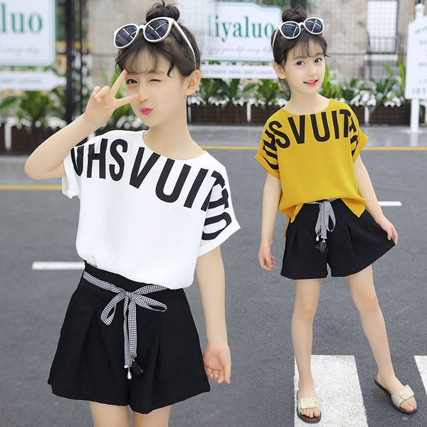 summer children clothing sets for girls 2019 fashion letter print tshirts shorts teenage clothes 2pcs kids suit 10 12 years, White
summer children clothing sets for girls 2019 fashion letter print tshirts shorts teenage clothes 2pcs kids suit 10 12 years, White