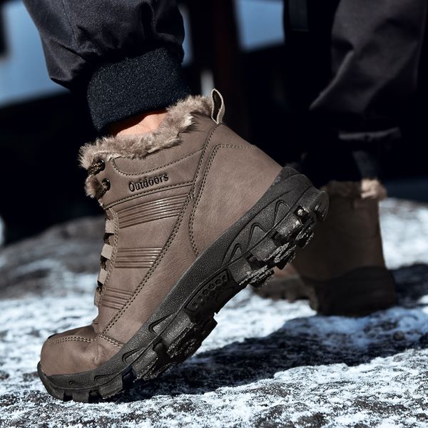 winter men boots plush warm fur snow boots outdoor mens shoes male shoes winter footwear buty meskie big size 48 vii, Black 
winter men boots plush warm fur snow boots outdoor mens shoes male shoes winter footwear buty meskie big size 48 vii, Black