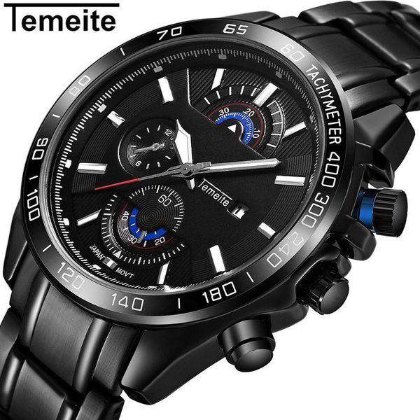 temeite luxury special magnesium special fake three-eye men's watch 30 meters waterproof steel band men's watch quartz watch, Slivery;brown
temeite luxury special magnesium special fake three-eye men's watch 30 meters waterproof steel band men's watch quartz watch, Slivery;brown