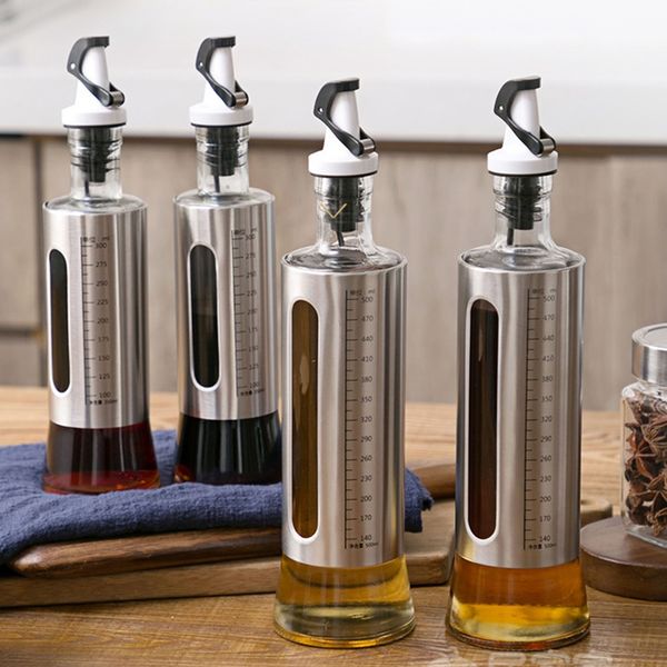 500ml stainless steel transparent glass oil pot large control oil bottle kitchen leak-proof vinegar can sesame oil bottle tank
500ml stainless steel transparent glass oil pot large control oil bottle kitchen leak-proof vinegar can sesame oil bottle tank
