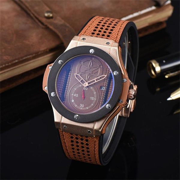 Hot Top Luxury Men's Two needle and half Quartz machine core Dial Fashion Men's Quartz watches leather interlayer Silica gel Watch strap
Hot Top Luxury Men's Two needle and half Quartz machine core Dial Fashion Men's Quartz watches leather interlayer Silica gel Watch strap