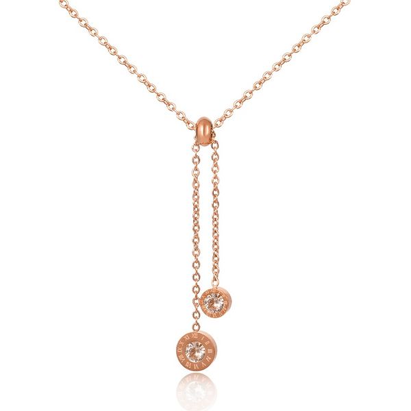european necklace female rose gold roman numeral necklace classic pendant round crystal clavicle stainless steel couple jewelry, Silver
european necklace female rose gold roman numeral necklace classic pendant round crystal clavicle stainless steel couple jewelry, Silver