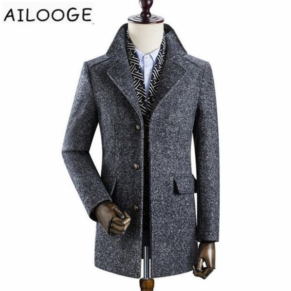 2019 winter men's fashion thicken trench coat muffler detachable jacket men's casual windbreaker 50% woolen coats men overcoat, Black
2019 winter men's fashion thicken trench coat muffler detachable jacket men's casual windbreaker 50% woolen coats men overcoat, Black