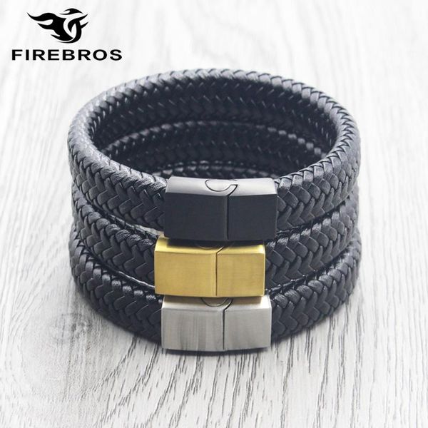 firebros 2020 new gold black silver из нержавеющей стали магнитный застежка подлинная плетеный кожаный браслет мужчин подарок ювелирных изде
firebros 2020 new gold black silver из нержавеющей стали магнитный застежка подлинная плетеный кожаный браслет мужчин подарок ювелирных изде