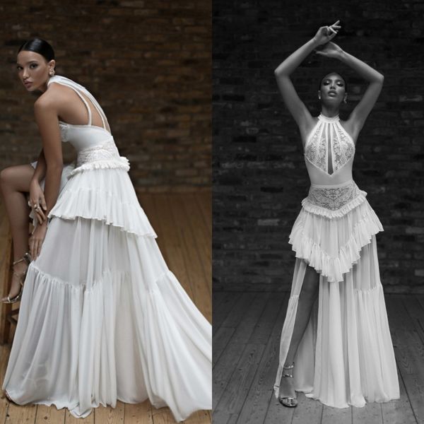 2019 charchy bohemian summber beach wedding dresses bridal gowns vestidos de novia lace chiffon high side split wedding dress, White
2019 charchy bohemian summber beach wedding dresses bridal gowns vestidos de novia lace chiffon high side split wedding dress, White