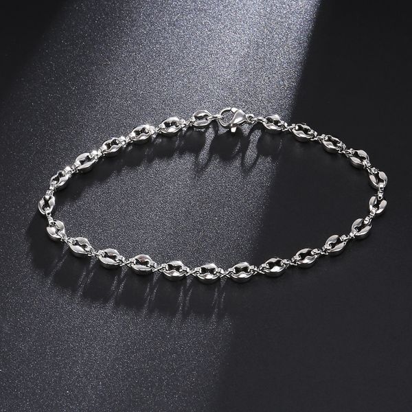 4.5mm 21.5cm 316l stainless steel bracelet coffee beans link chain bracelet for mens women jewelry bracelets bangles, Black
4.5mm 21.5cm 316l stainless steel bracelet coffee beans link chain bracelet for mens women jewelry bracelets bangles, Black