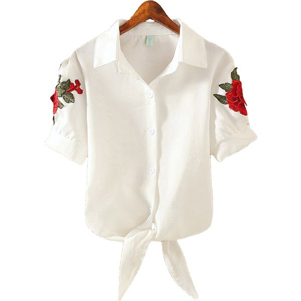 floral embroidery striped blouse women short sleeve shirt casual cotton blusa plus size office lady blusas 2019 new summer, White
floral embroidery striped blouse women short sleeve shirt casual cotton blusa plus size office lady blusas 2019 new summer, White