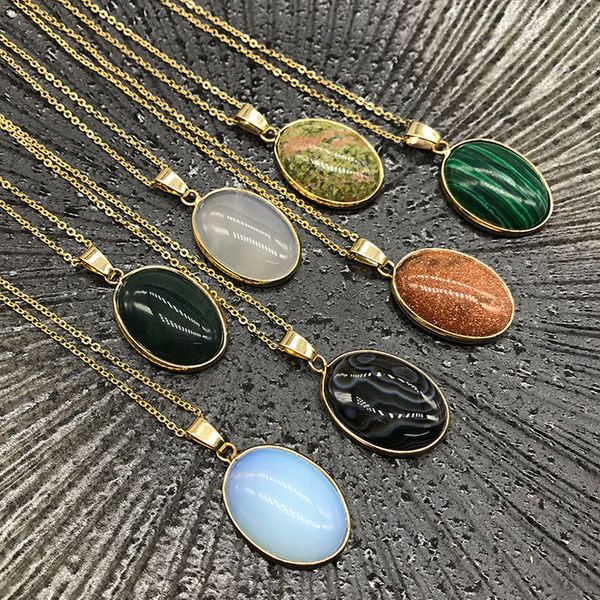 women men geometric oval birthstone jewelry necklaces natural amethysts turquoises malachite opal quartz stone pendant necklaces, Silver
women men geometric oval birthstone jewelry necklaces natural amethysts turquoises malachite opal quartz stone pendant necklaces, Silver