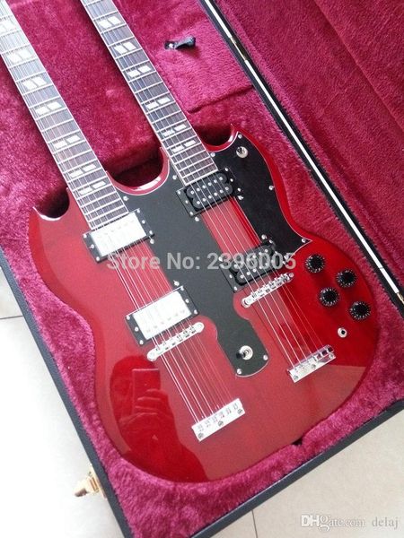 new arrival double necks 1275 model electric guitar wine red jimmy page style 12/6 strings electric guitar ing
new arrival double necks 1275 model electric guitar wine red jimmy page style 12/6 strings electric guitar ing