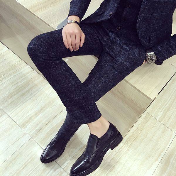 brand new suit pants autumn winter mens dress pants fashion british style plaid men slim fit casual formal wear, White;black
brand new suit pants autumn winter mens dress pants fashion british style plaid men slim fit casual formal wear, White;black