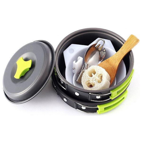 outdoor 10pcs camping cookware portable cooking equipment mess kit bowls backpacking gear stoves
outdoor 10pcs camping cookware portable cooking equipment mess kit bowls backpacking gear stoves