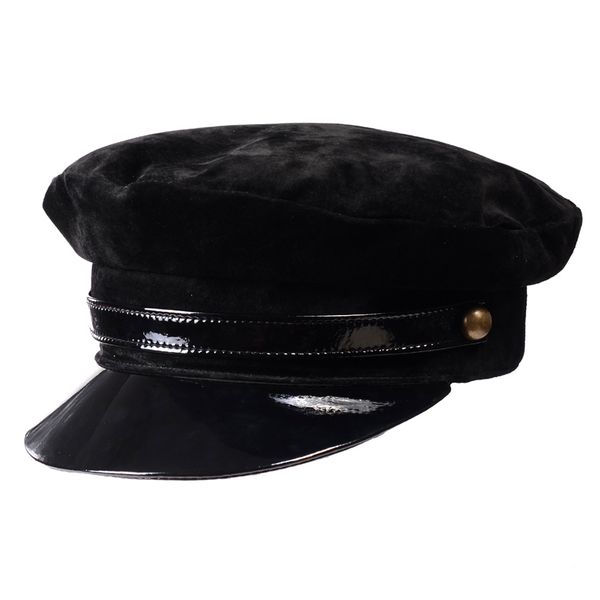 new women's men's real leather patent leather beret newsboy militry army/navy cap/hat, Blue;gray
new women's men's real leather patent leather beret newsboy militry army/navy cap/hat, Blue;gray