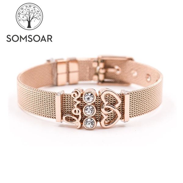 dropshipping somsoar jewelry rose gold lovers set mesh bracelet stainless steel bangle story bracelet as valentines gift, Golden;silver
dropshipping somsoar jewelry rose gold lovers set mesh bracelet stainless steel bangle story bracelet as valentines gift, Golden;silver